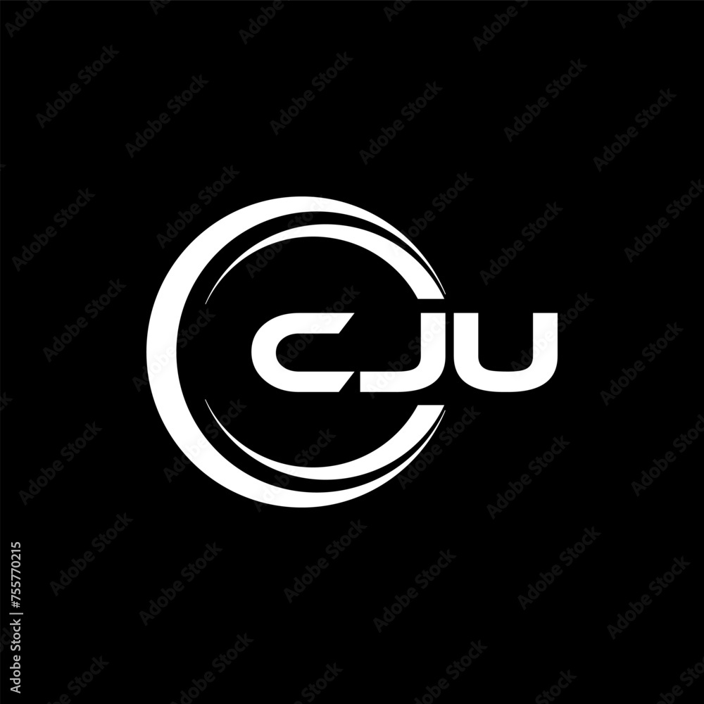 CJU letter logo design with black background in illustrator, cube logo, vector logo, modern alphabet font overlap style. calligraphy designs for logo, Poster, Invitation, etc. CJU letter logo design with black background in illustrator, cube logo, vector logo, modern alphabet font overlap style. calligraphy designs for logo, Poster, Invitation, etc.