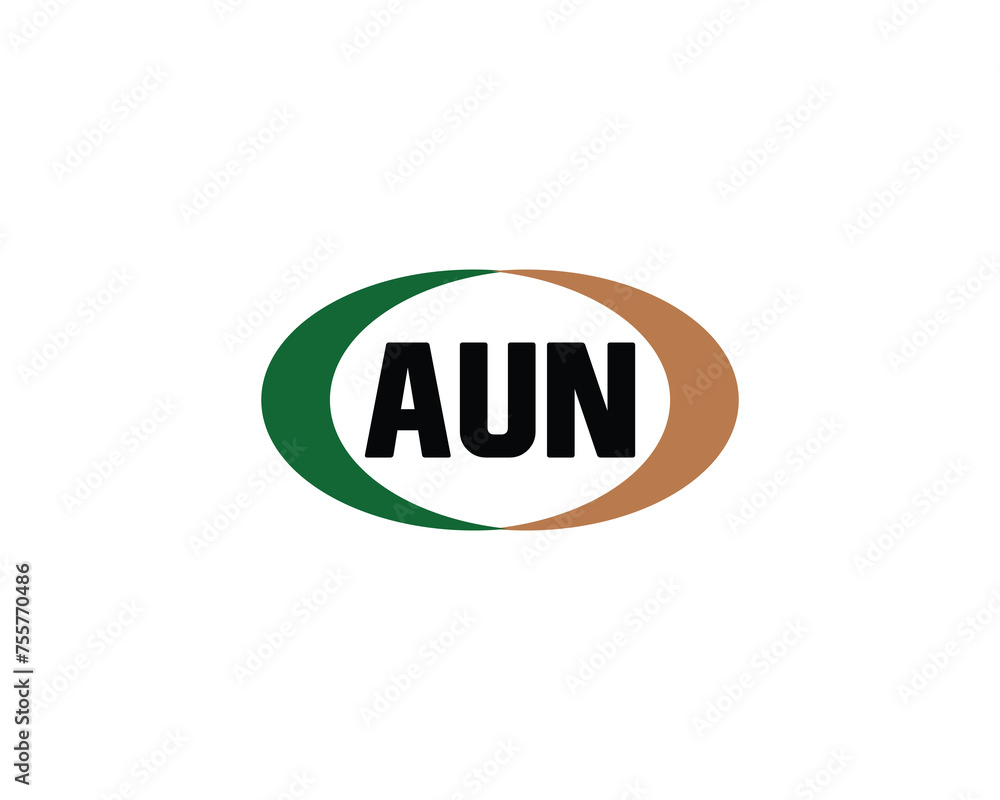AUN logo design vector template AUN logo design vector template
