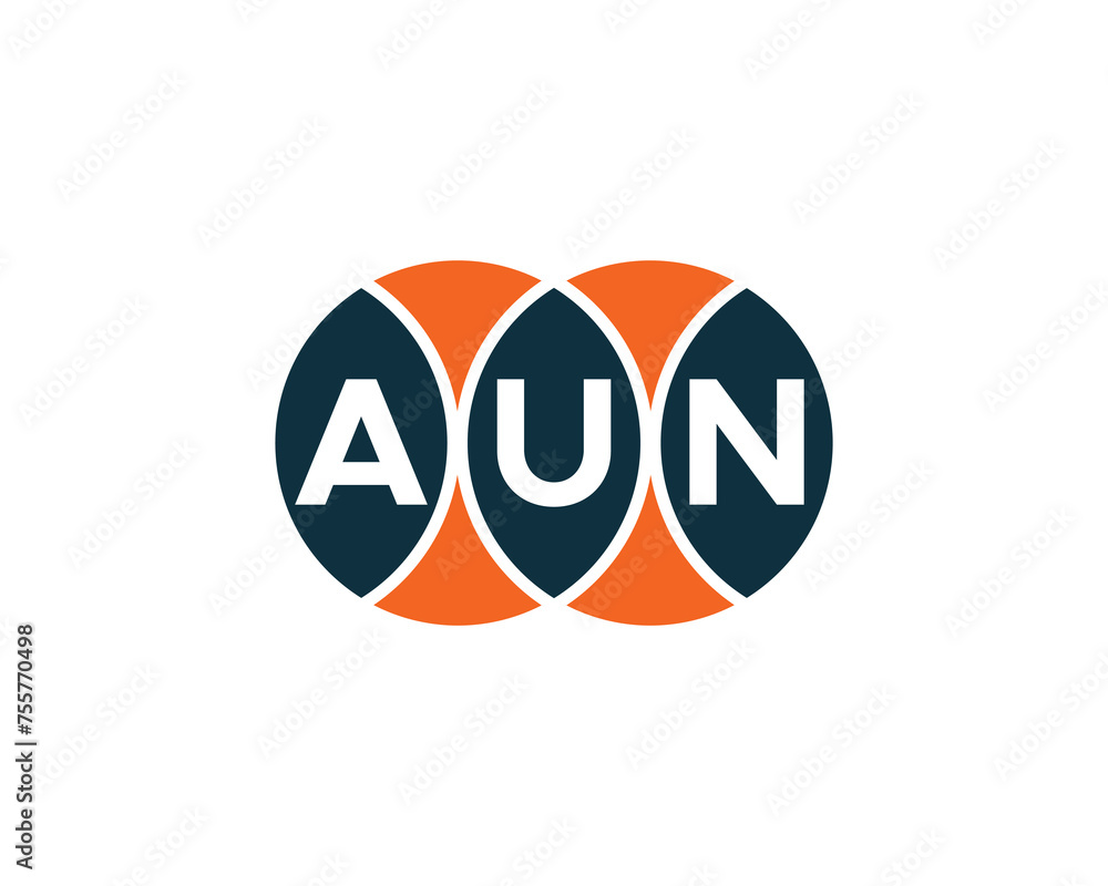 AUN logo design vector template AUN logo design vector template
