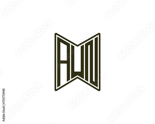 AUN logo design vector template