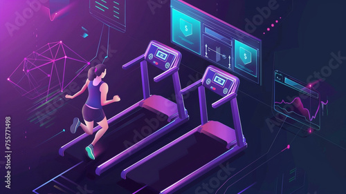 Implementing blockchain technology to create a decentralized fitness marketplace where users can buy and sell workout programs, equipment, and services related to treadmills.