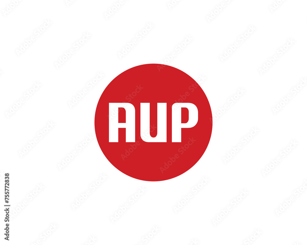 AUP logo design vector template AUP logo design vector template