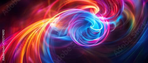 Abstract wave neon background