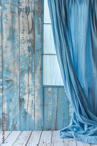 baby blue wooden background.