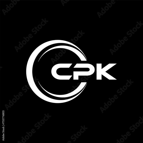 CPK letter logo design in illustration. Vector logo, calligraphy designs for logo, Poster, Invitation, etc. photo