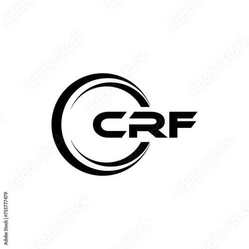 CRF letter logo design in illustration. Vector logo, calligraphy designs for logo, Poster, Invitation, etc. photo