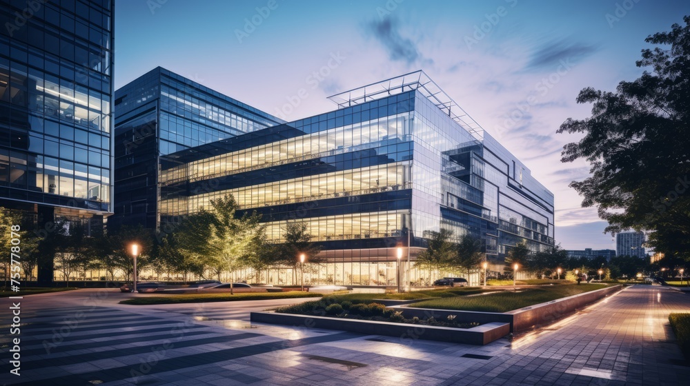 Fototapeta premium A corporate headquarters with a global presence