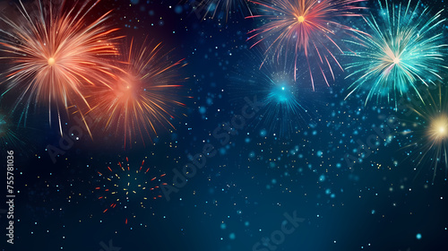 Fireworks background for celebration  holiday celebration concept