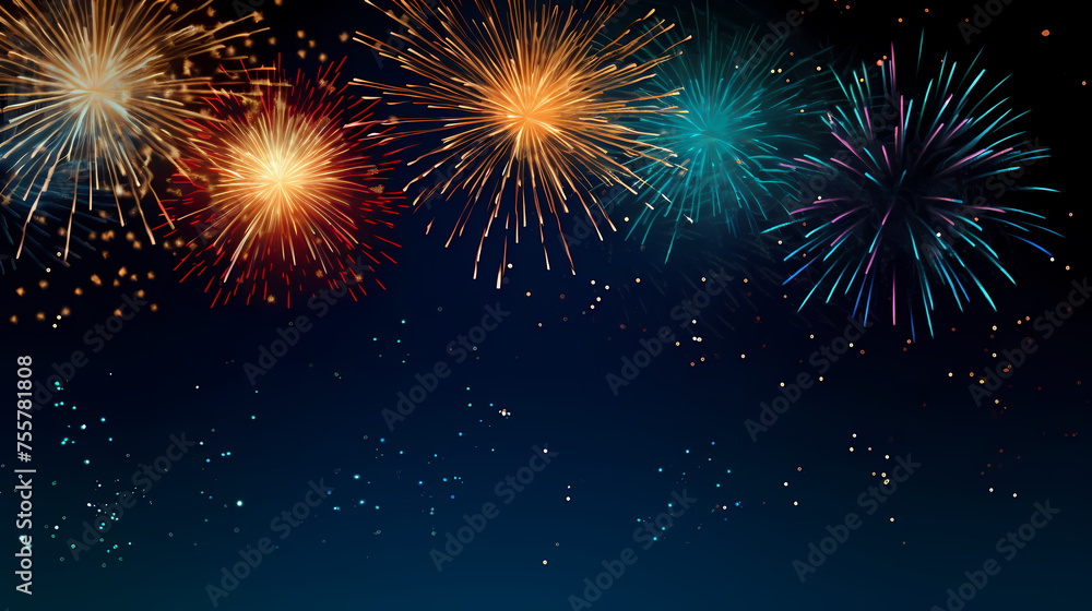 Fireworks background for celebration, holiday celebration concept