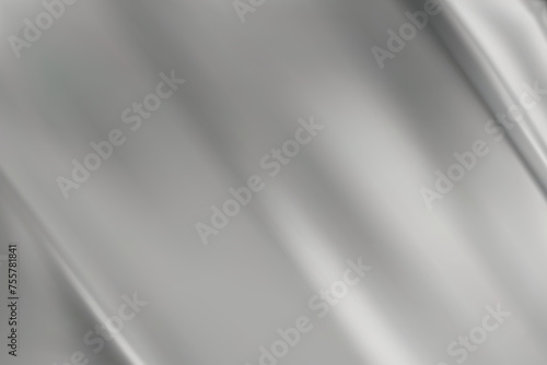 Abstract Metallic silver gradient background. Minimalistic subtle wavy silver silk texture. 3D vector illustration.