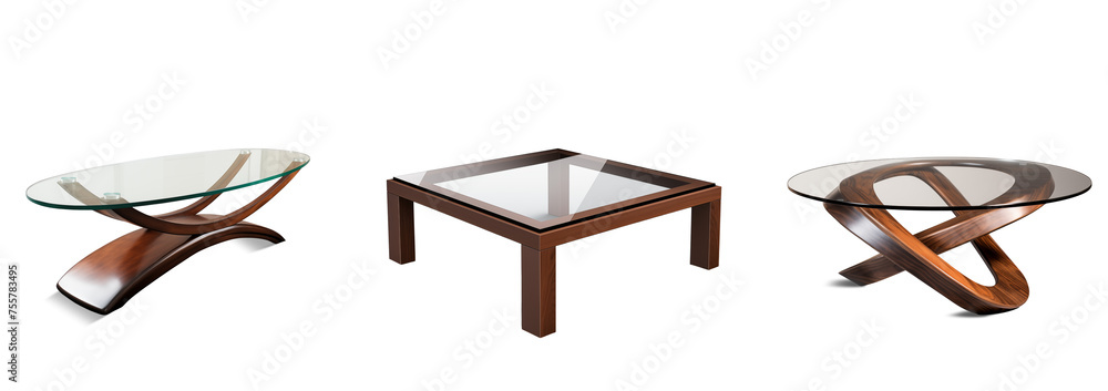 A set of table on a white background A set of table on a white background