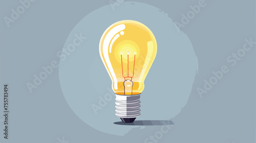 Vector grey light bulb. flat vector isolated on white background 