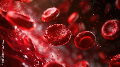 Red Blood Cells Floating in the Air