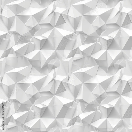 Ethereal Elegance  White Polygonal Texture in Endless 3D Volumetric