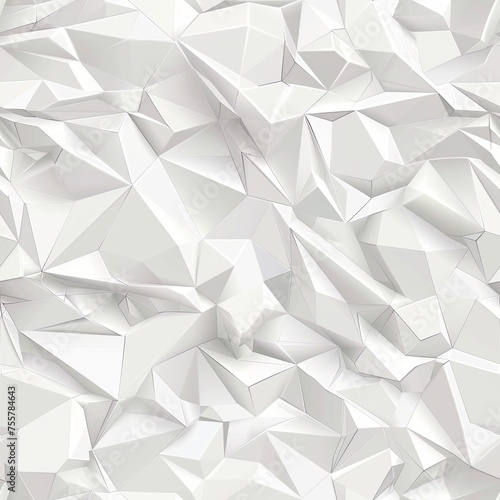 Ethereal Elegance: White Polygonal Texture in Endless 3D Volumetric