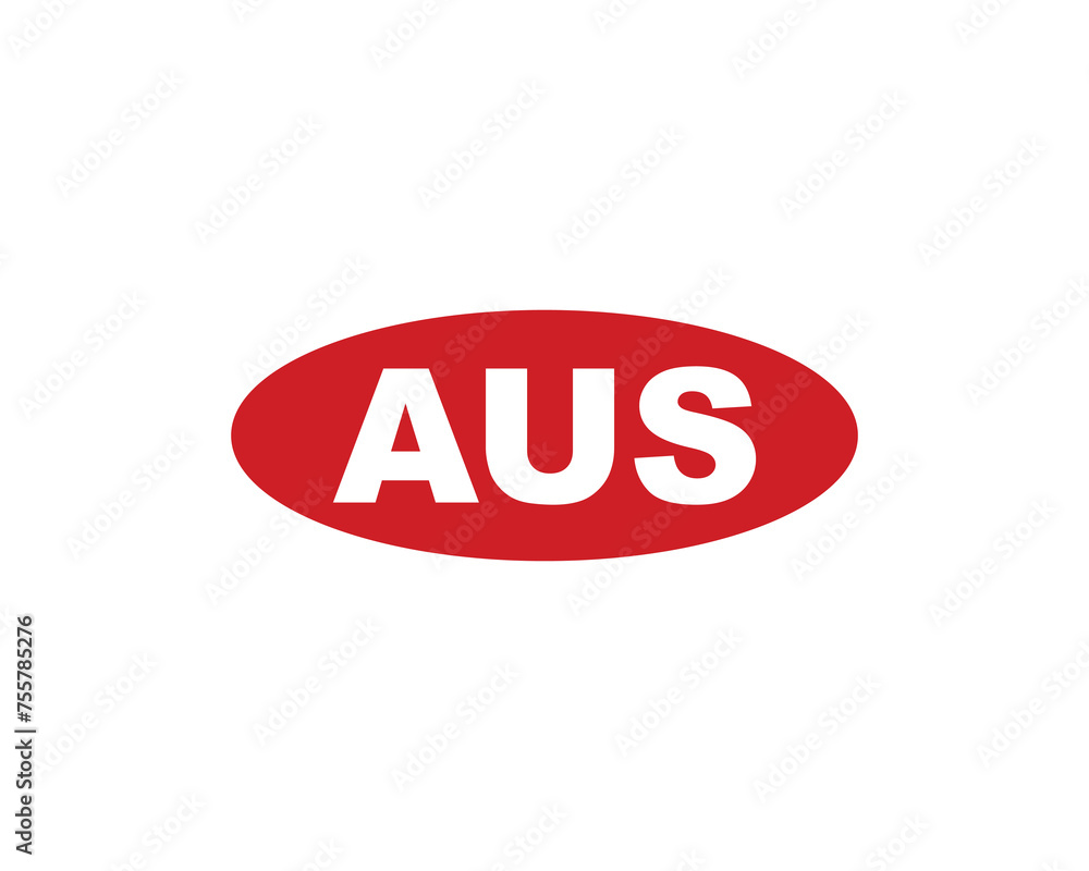 AUS logo design vector template AUS logo design vector template