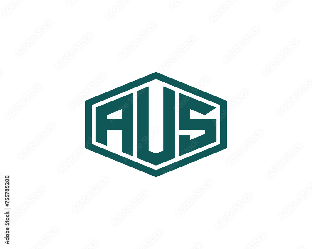 AUS logo design vector template AUS logo design vector template