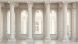 Decorative columns in a neoclassical structure