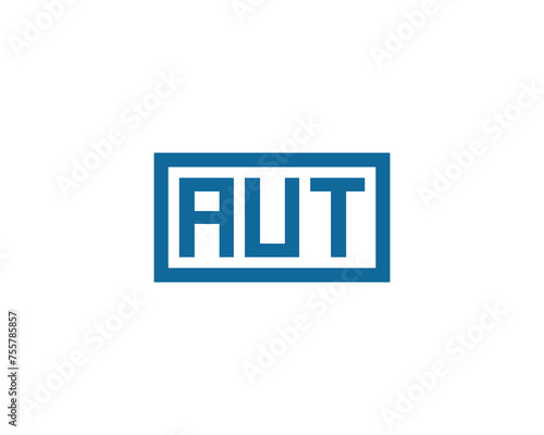 AUT logo design vector template