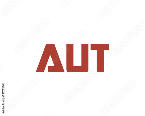 AUT logo design vector template