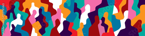internet people abstract silhouettes ,social issues vector illustration , background design element