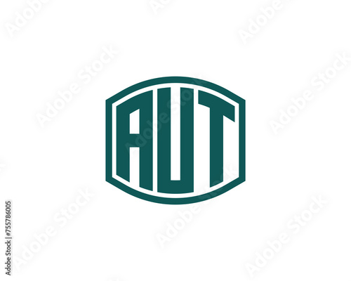 AUT logo design vector template