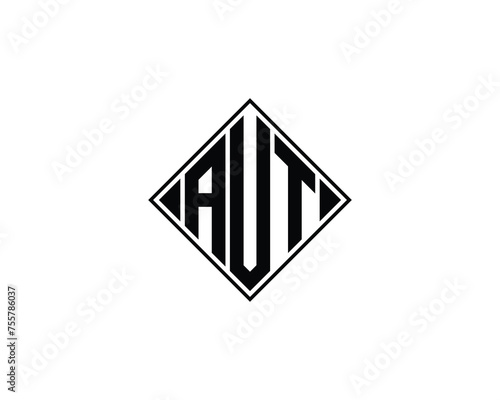 AUT logo design vector template