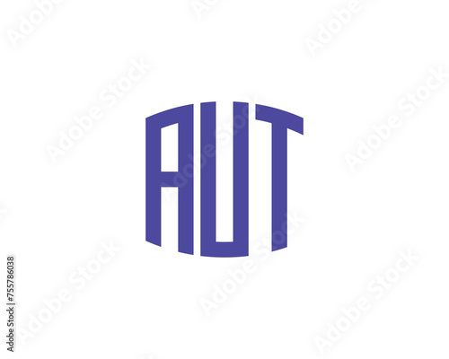 AUT logo design vector template