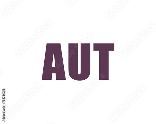 AUT logo design vector template