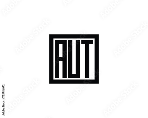 AUT logo design vector template