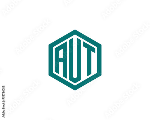 AUT logo design vector template