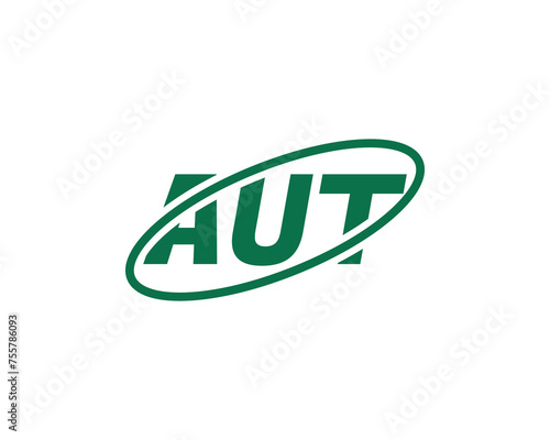 AUT logo design vector template