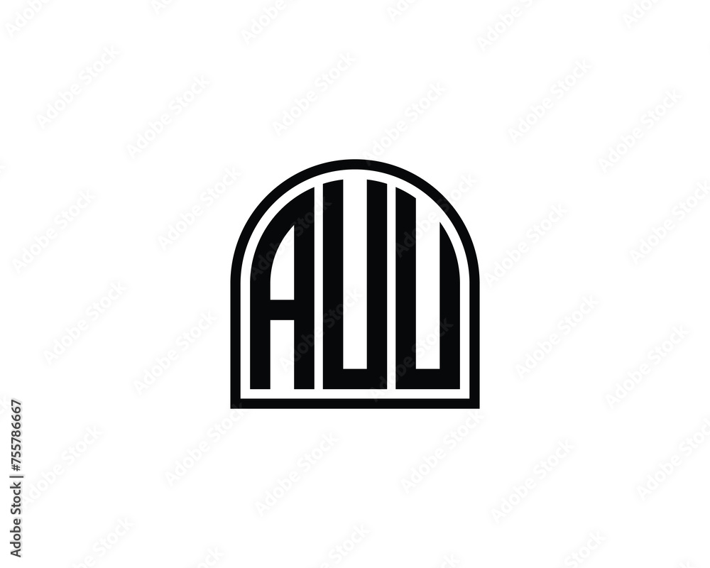 AUU Logo design vector template