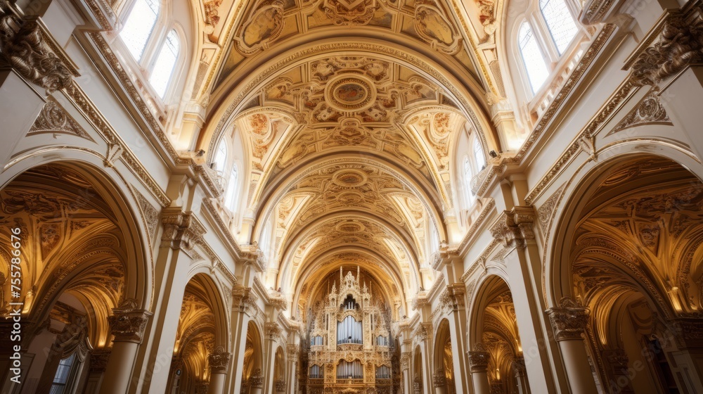 Meticulous architecture in the design of an ornate cathedral