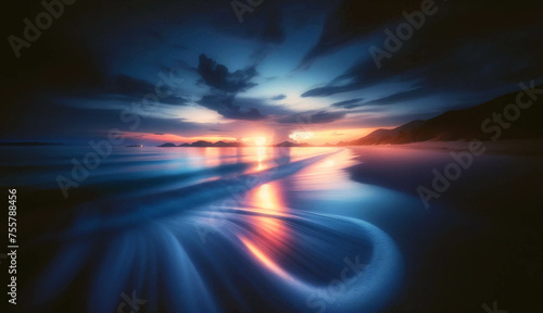Majestic Ocean Sunset - Vibrant Seascape © Pongsakon