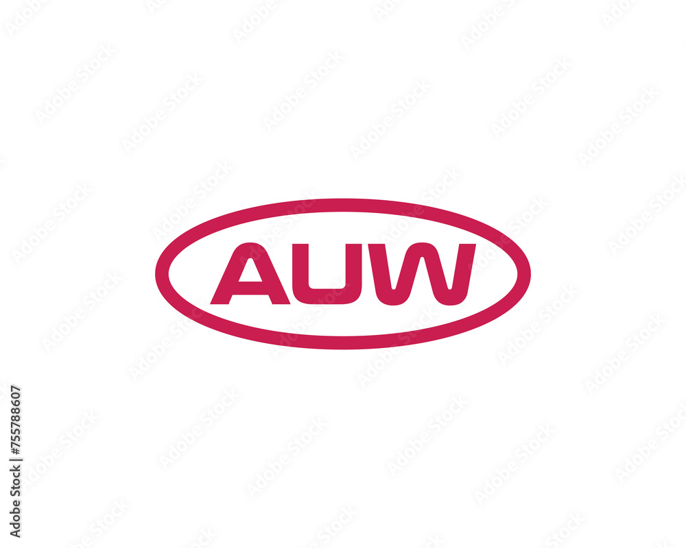 AUW Logo design vector template AUW Logo design vector template