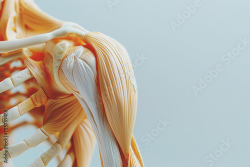 3d render shoulder joint and musclesHuman anatomy muscle shoulder photo