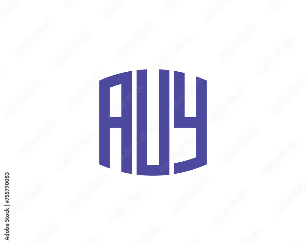 AUY logo design vector template AUY logo design vector template
