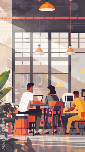 Businesspeople Having Meeting in Office