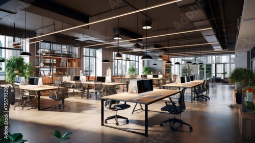 A dynamic startup workspace with modern amenities © Cloudyew