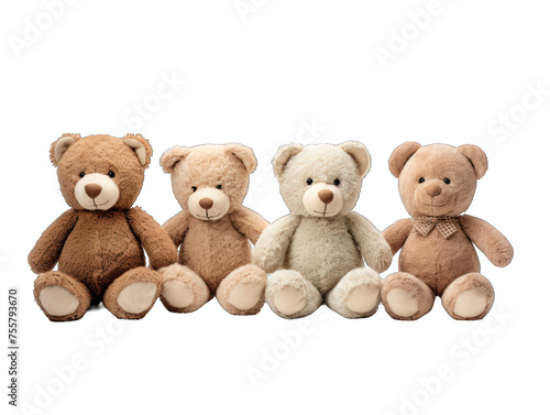 Collection set of teddy isolated on transparent background, transparency image, removed background © transparentfritz