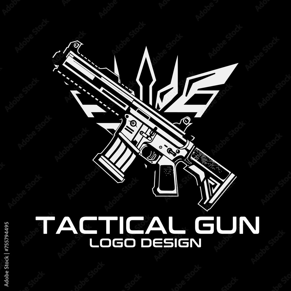 Tactical Gun Vector Logo Design