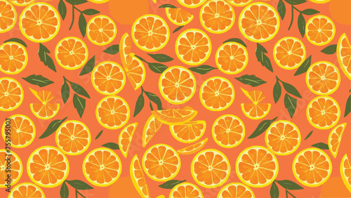Flat Design Vector Illustration of a Orange 