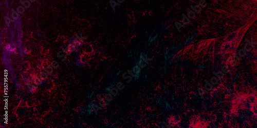 Artificial magic smoke in red with neon blue  purple light  smoke color isolated background for effect. Star field background Aquamarine and pink dark red pink  blue and purple Cosmic nebula universe