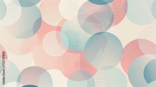 Abstract Pastel Circles Overlay Pattern Background