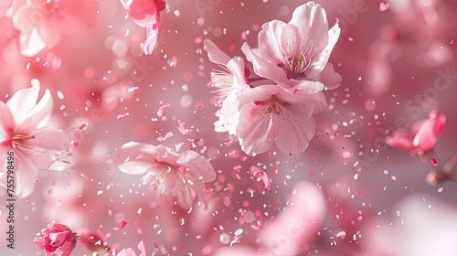 pure white flowers on a pink background