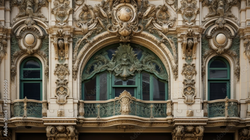 Ornate details on a classic theater facade