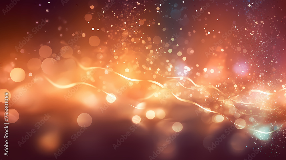 Wavy lines and bokeh lights