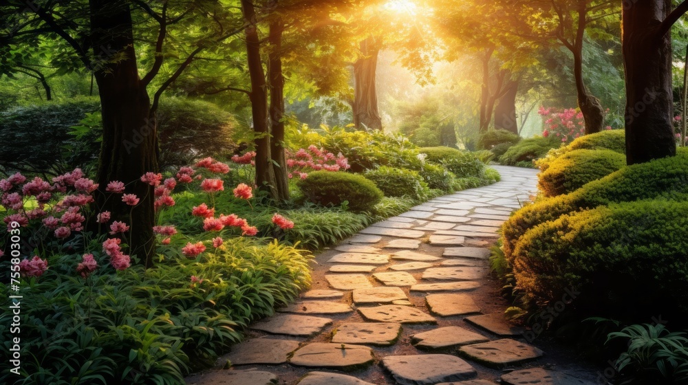 A path through a garden of personal growth