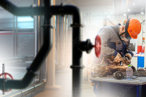 Fotografie Man works in factory